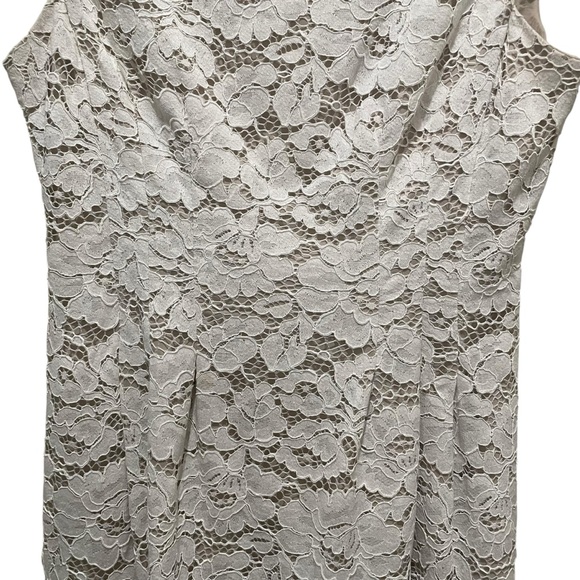 Vince Camuto Floral Lace Fit and Flare Mini Dress Off White Women’s Size 8 - Picture 4 of 10